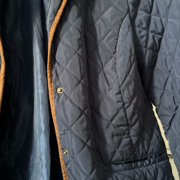 Talbots Navy Blue Quilted Barn Jacket - Picture 2 of 4